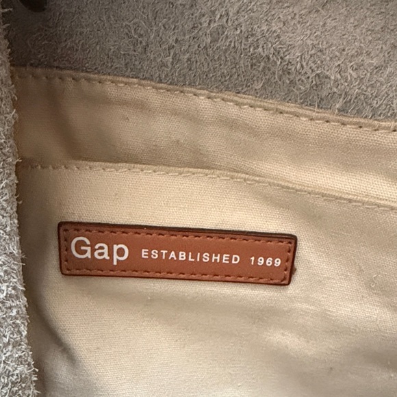 GAP Gray and Brown Leather Shoulder Bag - Picture 3 of 7